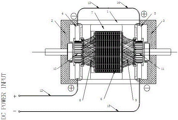 一種串聯(lián)、并聯(lián)、單獨(dú)及混合運(yùn)行的直流永磁電機(jī)的制作方法與工藝