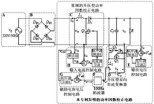 具有二次紋波抑制功能和快速動態(tài)響應(yīng)速度的無電解電容的功率因數(shù)校正電路的制作方法與工藝