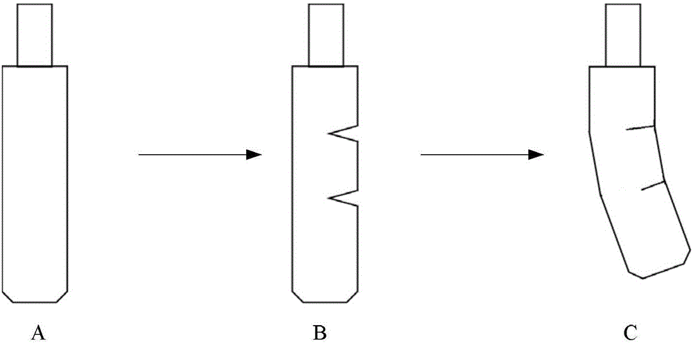弯曲导电嘴的加工方法与流程