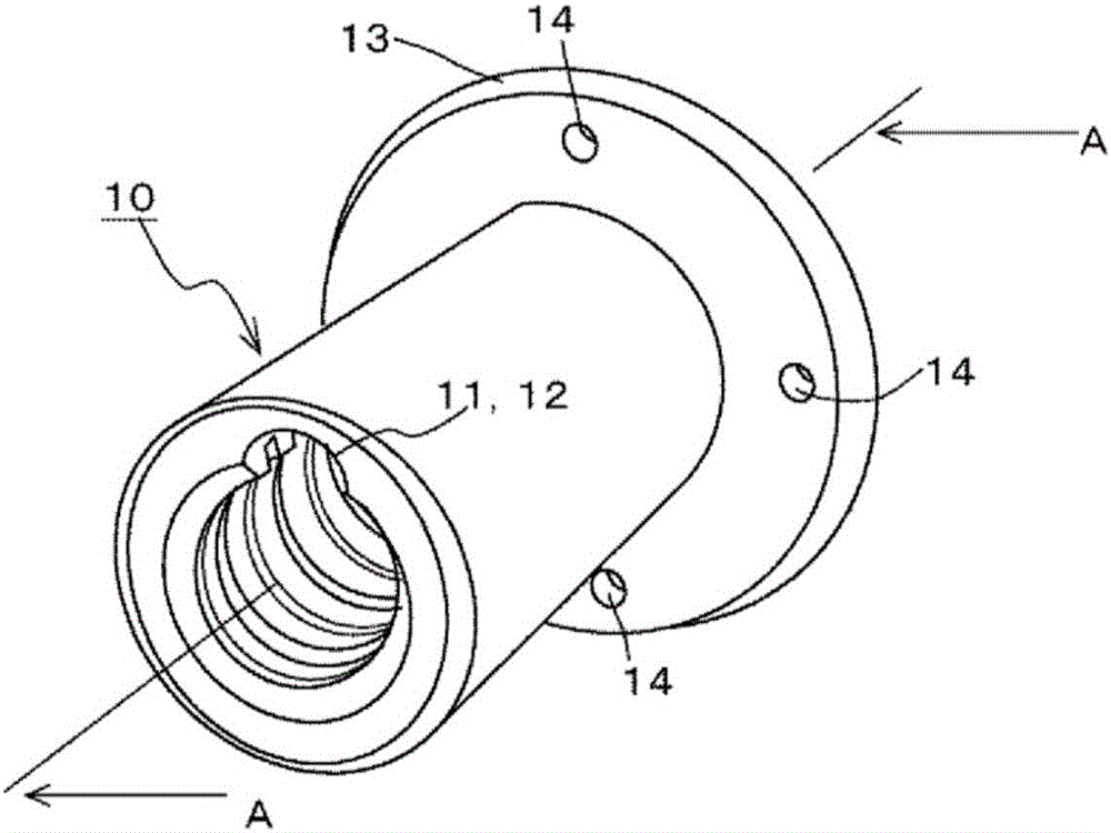 螺母、螺母用配件、螺旋轴以及软钎焊装置的制作方法