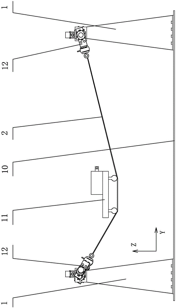 機(jī)器人走柔性鋼絲繩實(shí)驗(yàn)測(cè)試平臺(tái)及測(cè)試方法與流程