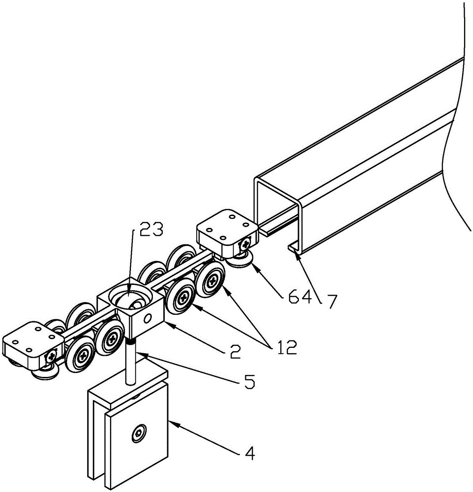 一種用于淋浴房的動(dòng)平衡滑輪機(jī)構(gòu)的制作方法與工藝