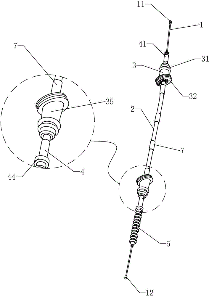 一種汽車用油門拉索的制作方法與工藝