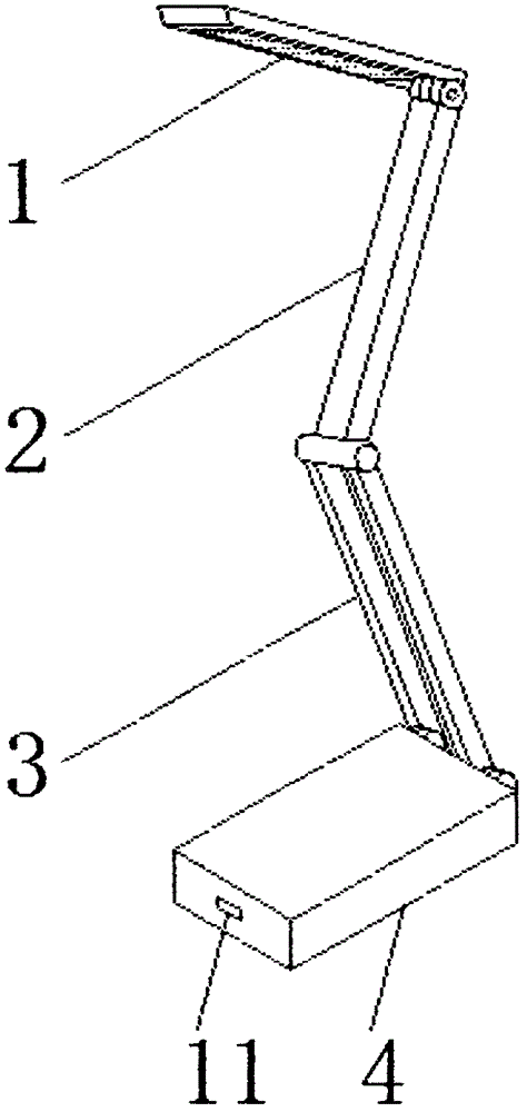 一種學(xué)生宿舍用便捷式臺(tái)燈的制作方法與工藝