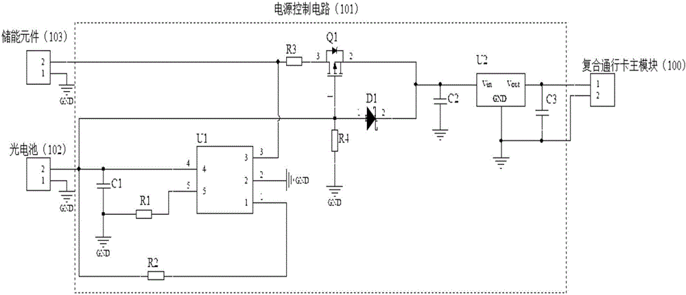 一種多義性路徑識別系統(tǒng)中可太陽能充電的復(fù)合通行卡的制作方法與工藝