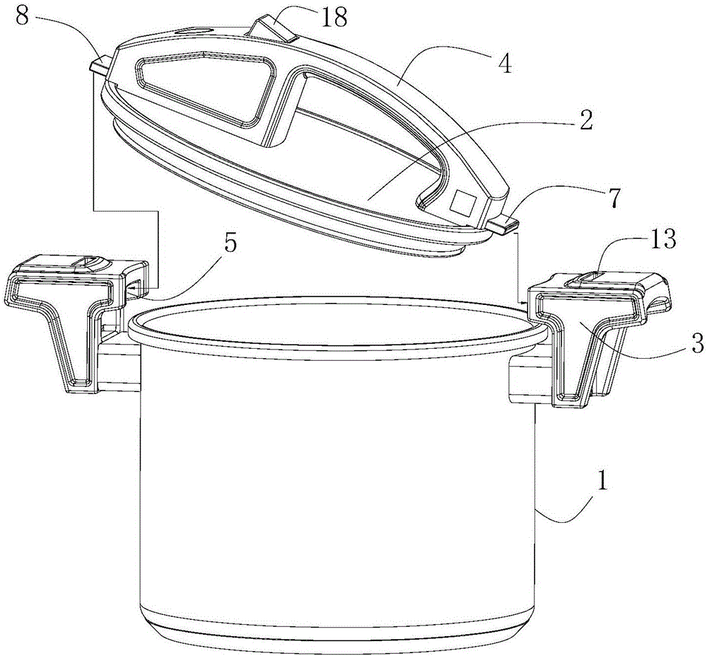 按鈕開合可立蓋微壓鍋的制作方法與工藝
