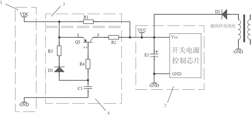 一種用于開關(guān)電源的電源啟動切換電路的制作方法與工藝