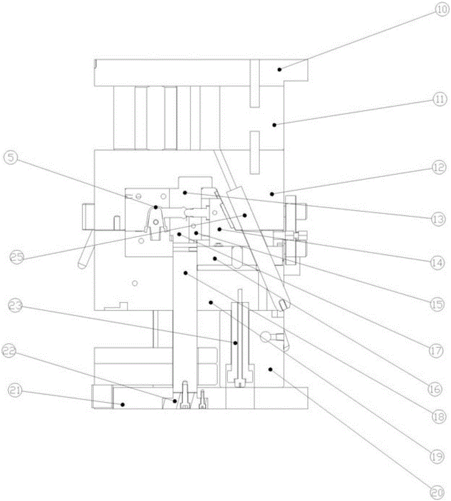 一种汽车水室后弹模板成型模具的制作方法与工艺