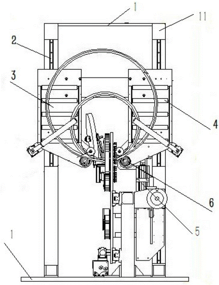 一种自动螺旋包布机钢圈升降装置的制作方法