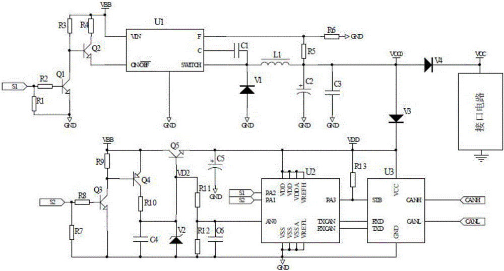 一種新能源汽車電子VCU模塊的低功耗休眠電路的制作方法與工藝