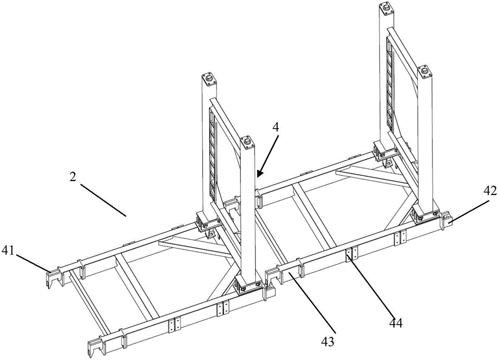 船用車(chē)廂運(yùn)輸支撐機(jī)構(gòu)、堆疊運(yùn)輸裝置及運(yùn)輸方法與流程