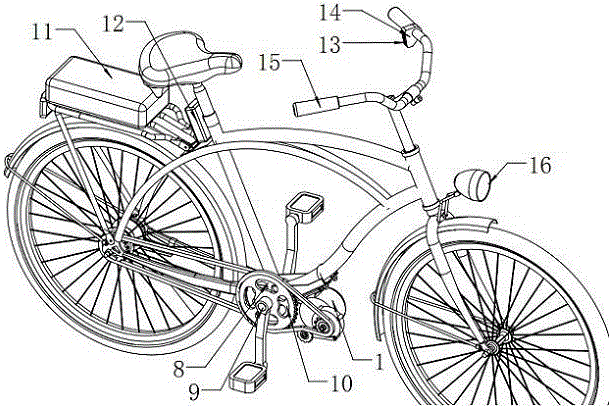 一種中置式自行車助力裝置及助力自行車的制作方法