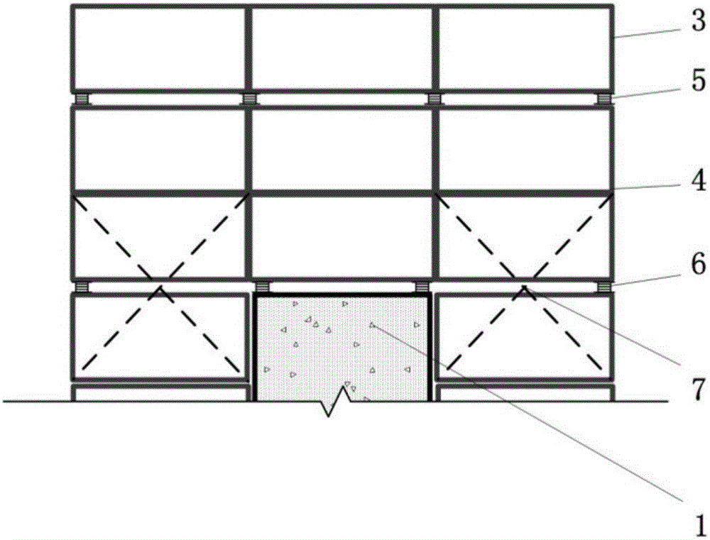 自適應(yīng)隔震層數(shù)的頂部隔震模塊建筑結(jié)構(gòu)的制作方法與工藝