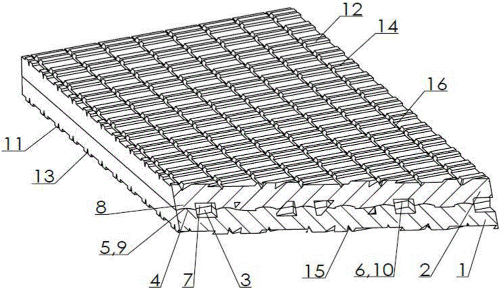 一种交错啮合的带矩阵芯孔的轻体保温板的制作方法与工艺
