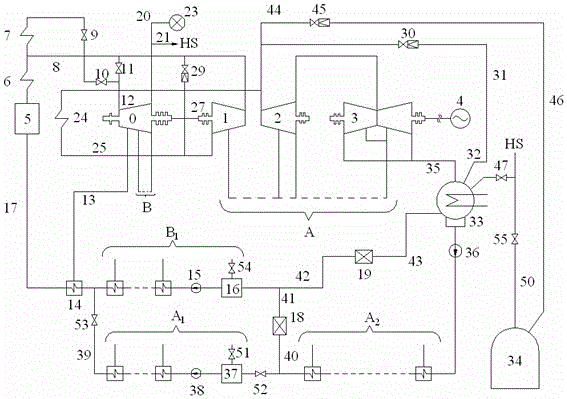 火電機(jī)組工質(zhì)分流循環(huán)調(diào)峰系統(tǒng)的制作方法與工藝