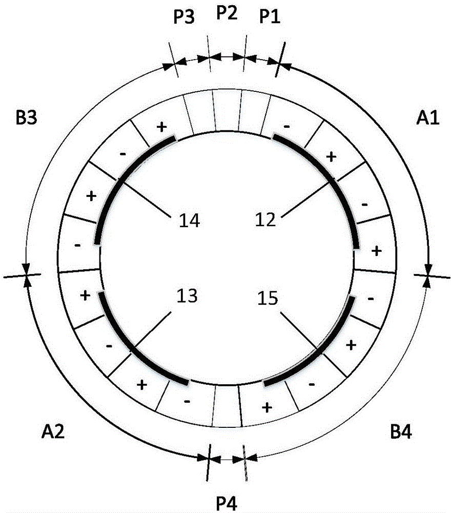 非对称陶瓷分区的空间调相环形行波超声波电机及其控制方法与流程