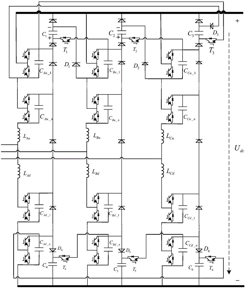 一種三相對稱的MMC模塊電容電壓自均衡的拓撲的制作方法與工藝