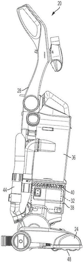 具有帶張緊器的真空清潔器的制作方法與工藝