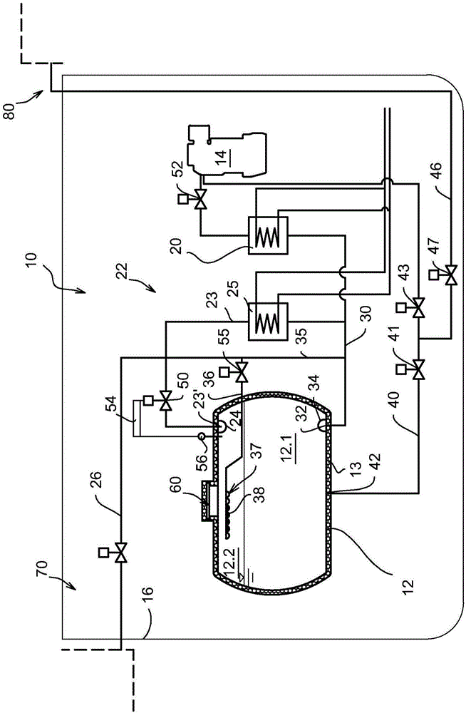 船舶的燃料箱裝置和操作船舶的箱式容器的方法與流程