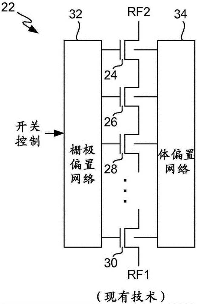 具有用于保留AC等电位节点的滤波器的基于晶体管的开关堆叠的制作方法与工艺