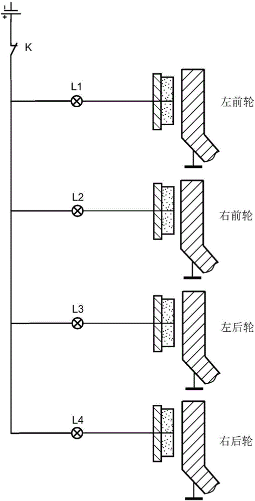 汽车带刹行驶时的报警装置的制作方法