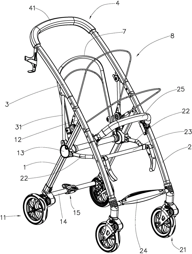 一種便于折疊的新型童車車架的制作方法與工藝