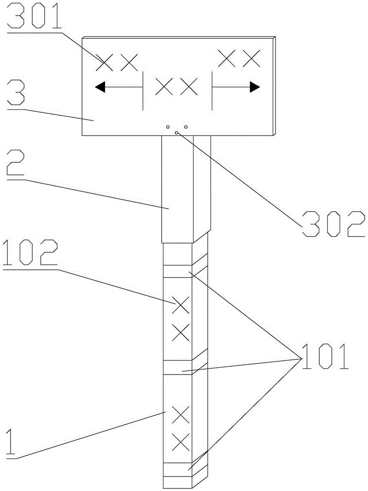 帶有路牌的地下電纜標(biāo)志樁的制作方法與工藝