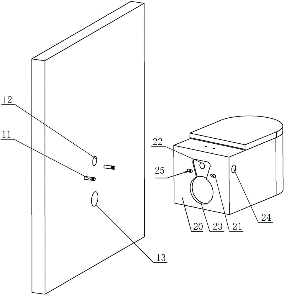 壁挂马桶的连接结构的制作方法