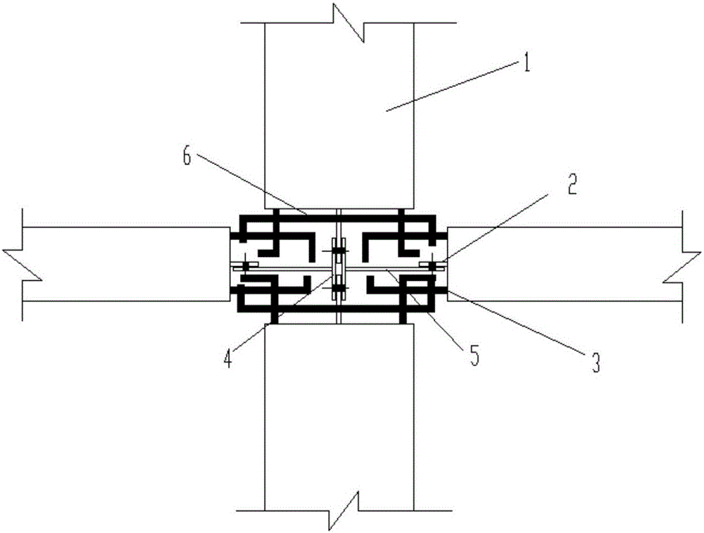 一种采用型钢连接的十字型连接节点的制作方法与工艺