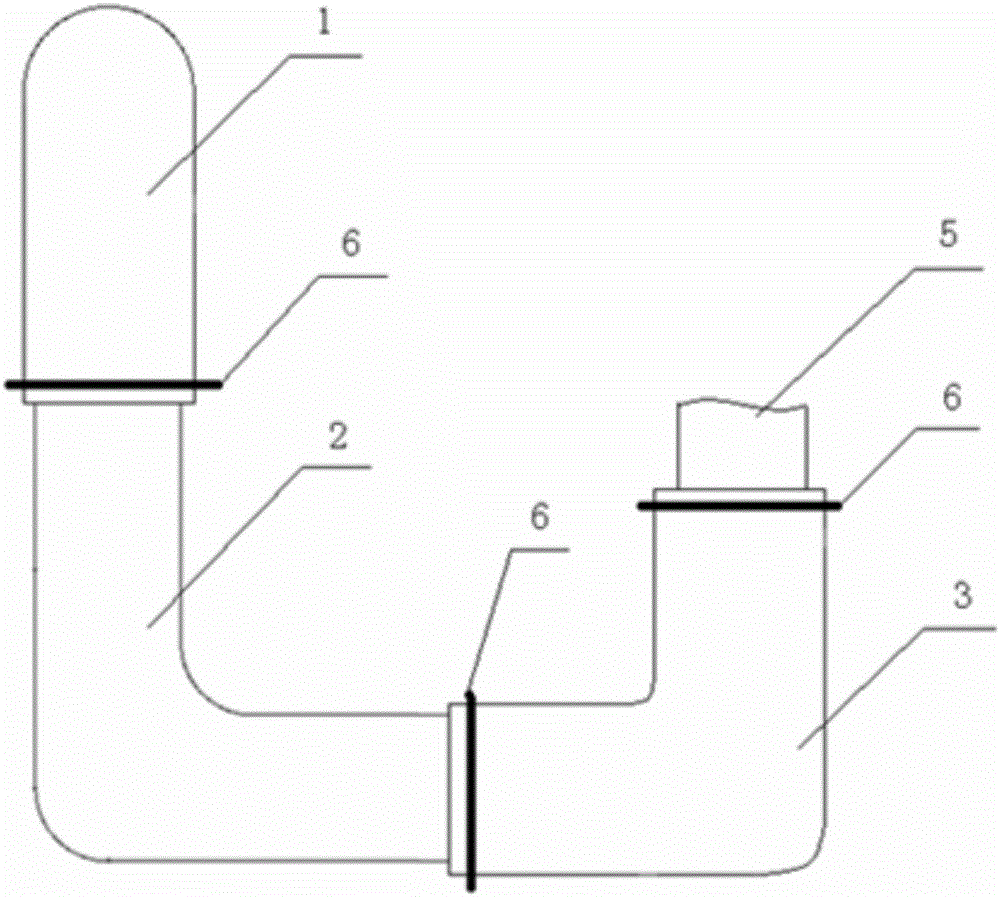 LNG發(fā)動(dòng)機(jī)公交車空濾出氣口與增壓器進(jìn)氣口的連接管的制作方法與工藝