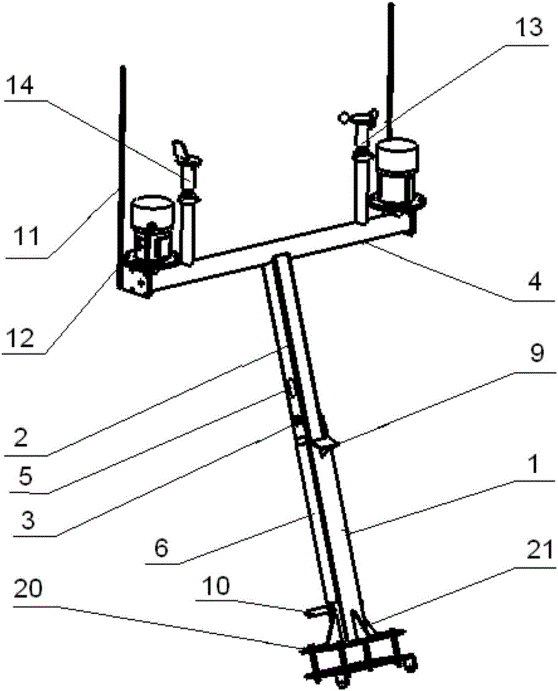 一種氣象站支架及包含該支架的風(fēng)力發(fā)電機(jī)組的制作方法與工藝