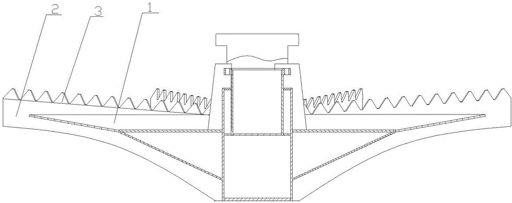 一种倒伞表面曝气机的微阻力叶片组合机构的制作方法与工艺