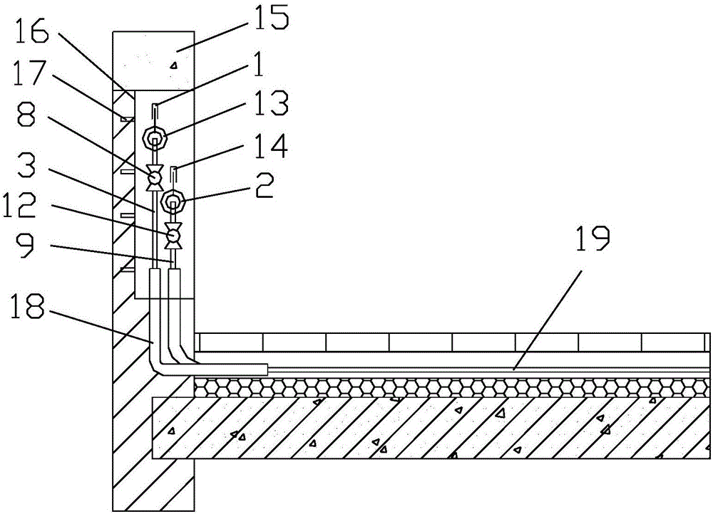 一種地輻熱分集水器暗裝施工結(jié)構(gòu)的制作方法與工藝