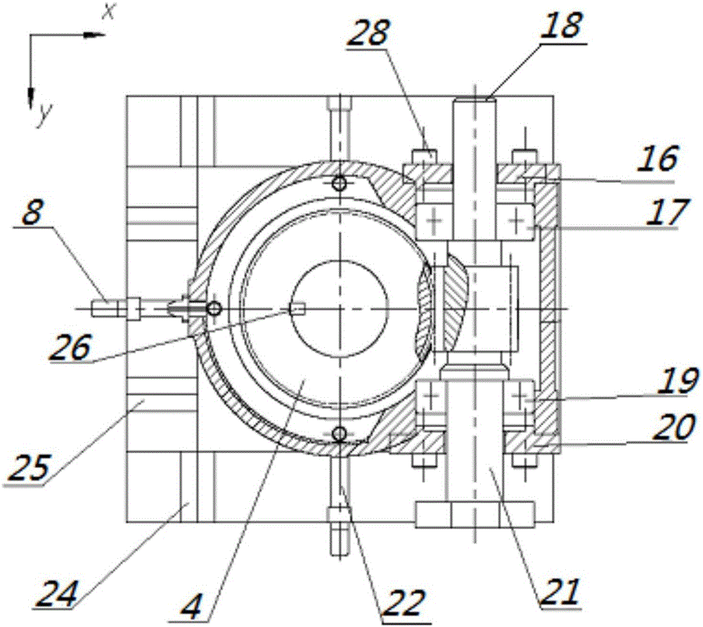 斜入式激光干涉测量中待测动静压轴承夹持与调整装置的制作方法