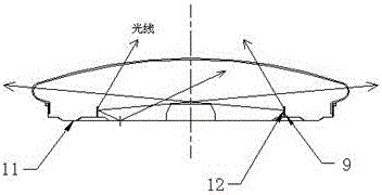 灯板竖装或斜装朝内发光的LED吸顶灯的制作方法与工艺