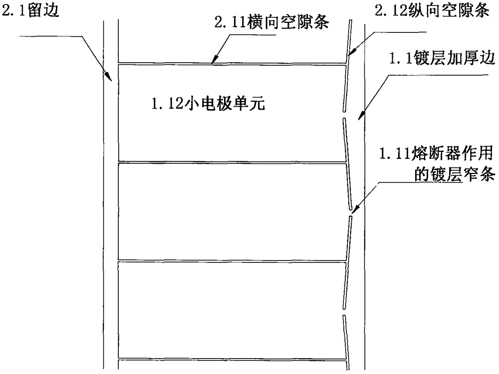 金屬化安全膜電極的縱向隔離帶結(jié)構(gòu)的制作方法與工藝