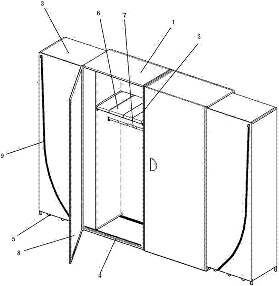 一种平开门式伸缩衣柜的制造方法与工艺