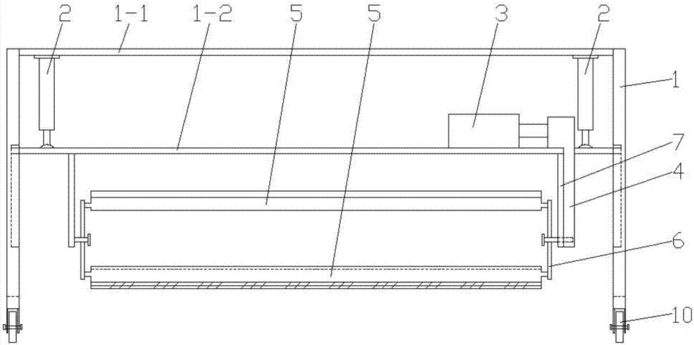 一種用于擦拭拉伸機高溫定型輥的擦輥機的制造方法與工藝