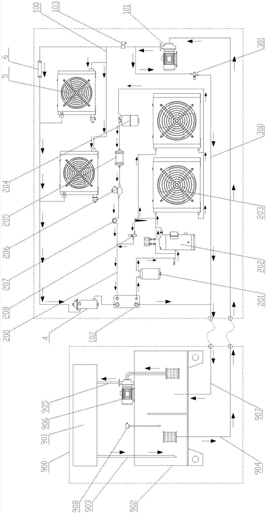 带活塞式泄压阀液压旁路的控温工业制冷机的工作方法与流程