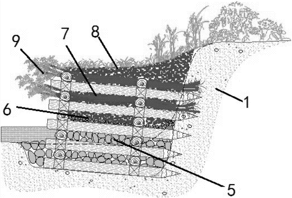 一种植生式挡土墙生态护岸结构及其制造方法与流程
