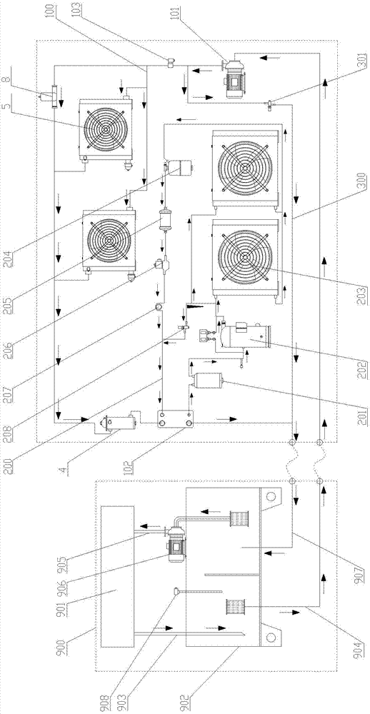 帶球型泄壓閥的液壓旁路的控溫工業(yè)制冷裝置的工作方法與流程