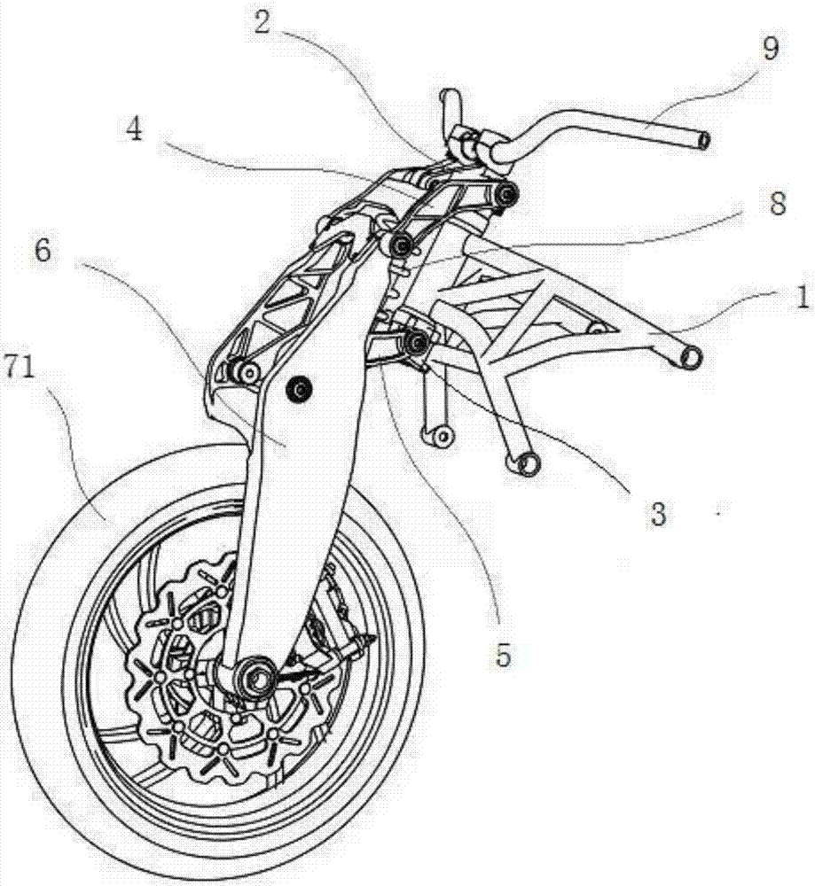 一种摩托车前悬挂系统的结构的制造方法与工艺