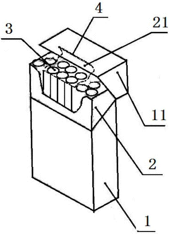 薄膜烟盒及从薄膜烟盒内一次开盒取烟支方法与流程