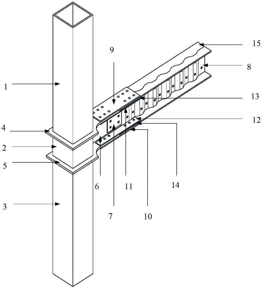 一种可恢复功能的装配式波纹腹板咬合梁柱节点连接装置的制造方法