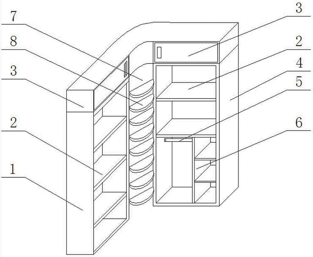 一种带有简易梯子的衣柜的制造方法与工艺