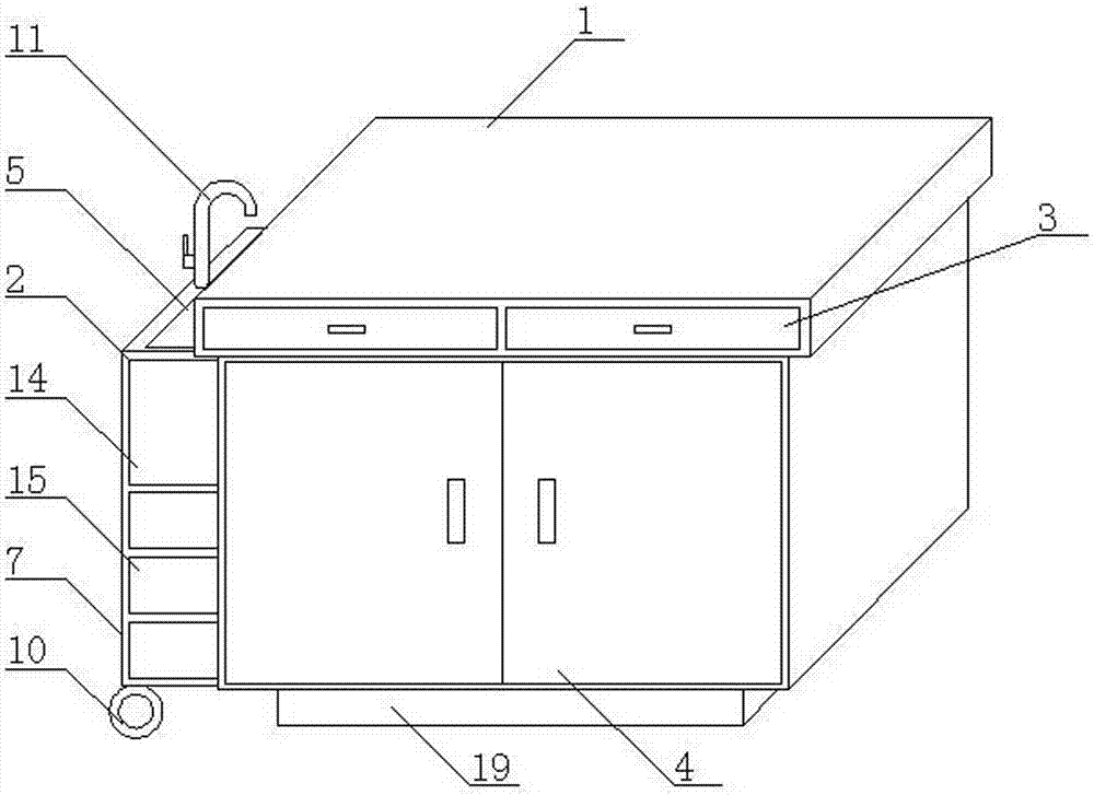一种内置抽拉柜的橱柜的制造方法与工艺