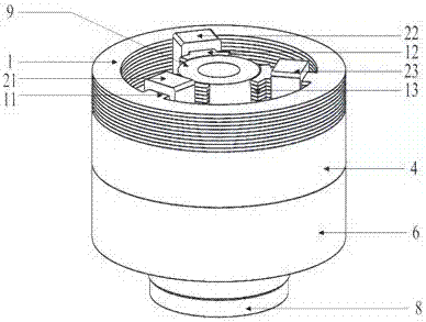 一种车载飞轮电池用恒流源偏置三自由度球面混合磁轴承的制造方法与工艺