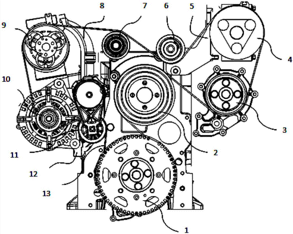 柴油机双空调压缩机的前端轮系结构的制造方法与工艺
