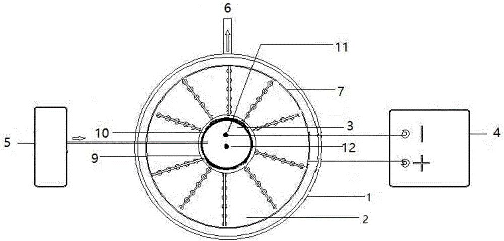 納米光電催化耦合微生物膜電極套筒式反應(yīng)器及應(yīng)用的制造方法與工藝