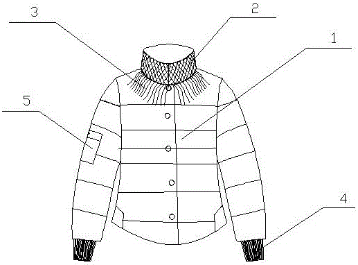 带装饰领的羽绒服的制造方法与工艺